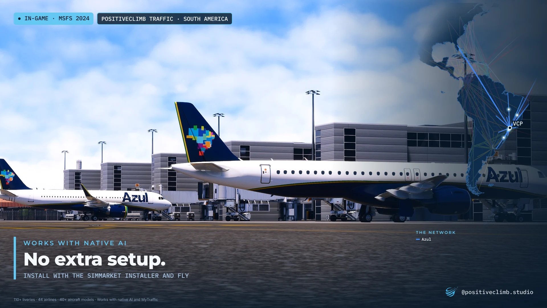 An Azul E-Jet at the terminal.