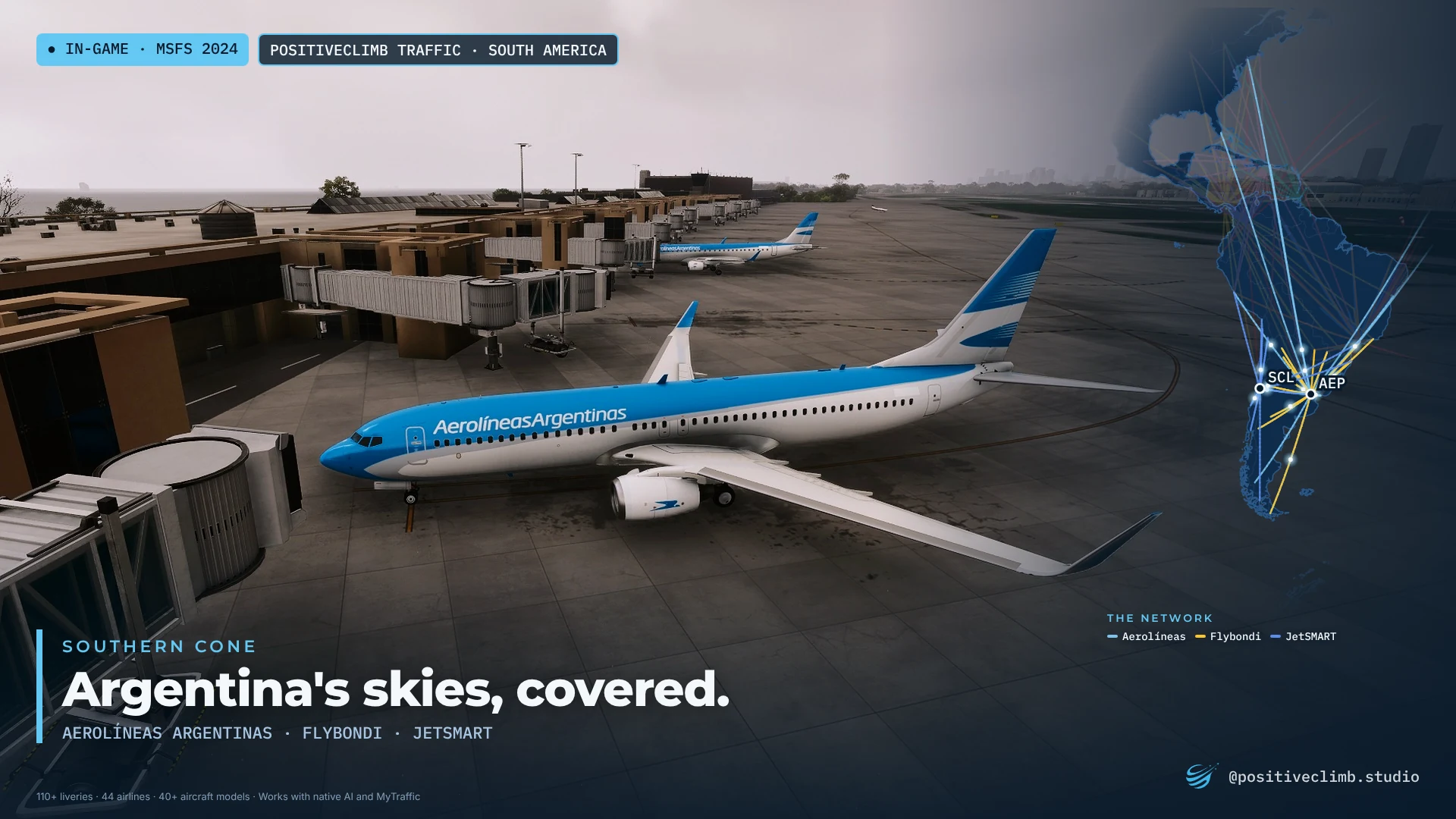 Aerolíneas Argentinas 737 on the ramp.